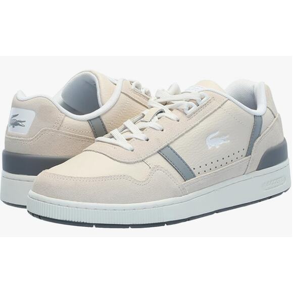 Lacoste Men's T-Clip Sneaker Off White/Gray 10.5 - Picture 1 of 7